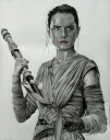 Star Wars - Rey - tužka, tuš, akvarel 49x40cm.jpg